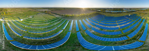 Obraz na płótnie Circular panorama solar panel w salonie