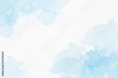Soft blue watercolor abstract background. Watercolor blue background.