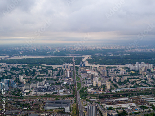 Residential area in Kiev. Aerial drone view. © Sergey