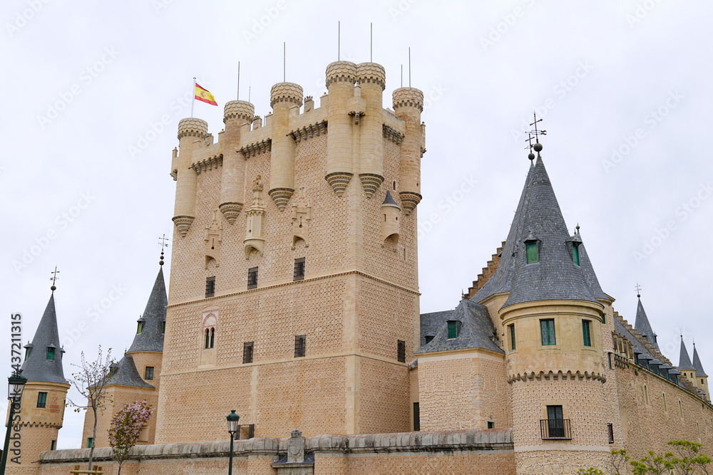 View of Alcazar de Segovia in Spain.