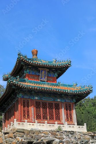 The scenery of ancient Chinese architecture in Beijing Summer Palace