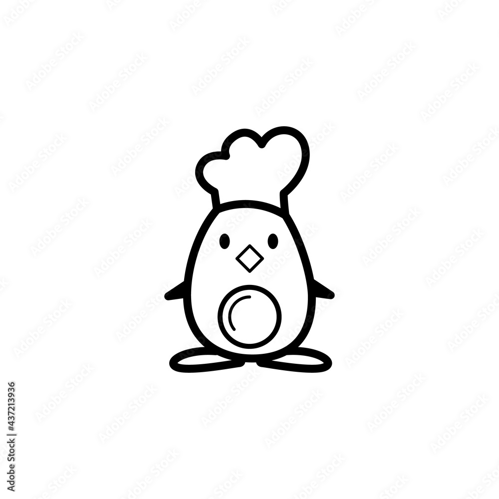 Naklejka premium egg chef logo