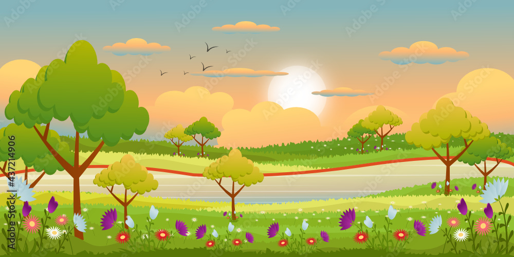 Naklejka premium Spring Background