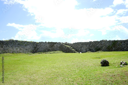 Nakagusuku Castle ruins. World heritage of Okinawa, Japan - 沖縄の世界遺産 中城城跡 photo