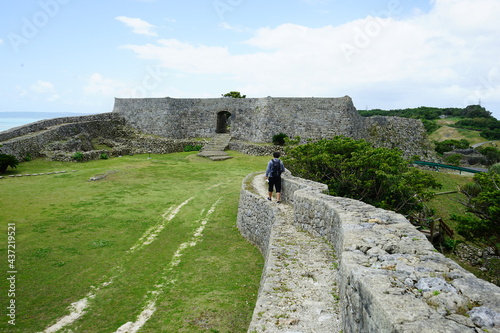 Nakagusuku Castle ruins. World heritage of Okinawa, Japan - 沖縄の世界遺産 中城城跡 photo