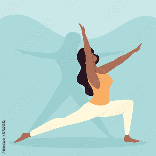 young woman practicing yoga