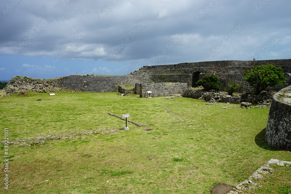 Nakagusuku Castle ruins. World heritage of Okinawa, Japan - 沖縄の世界遺産 中城城跡