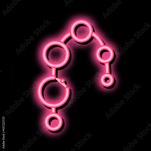 Anal Masturbation neon light sign vector. Glowing bright icon Anal Masturbation sign. transparent symbol illustration