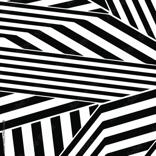 striped background. Geometric vector pattern with triangular elements. abstract ornament for wallpapers and backgrounds. Black and white colors. 