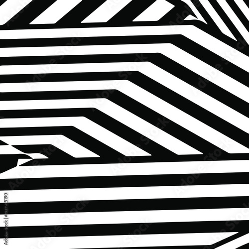 striped background. Geometric vector pattern with triangular elements. abstract ornament for wallpapers and backgrounds. Black and white colors. 