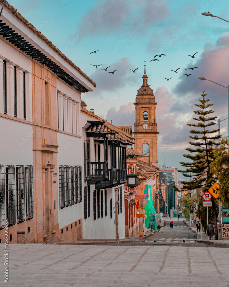 Urban landscape of the city of Bogota (Colombia) located in South America