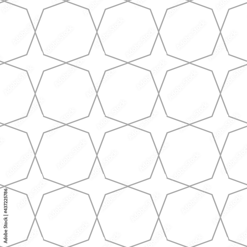 Fototapeta premium Vector seamless pattern white and grey abstraction geometric . Background illustration, decorative design for fabric or paper. Ornament modern