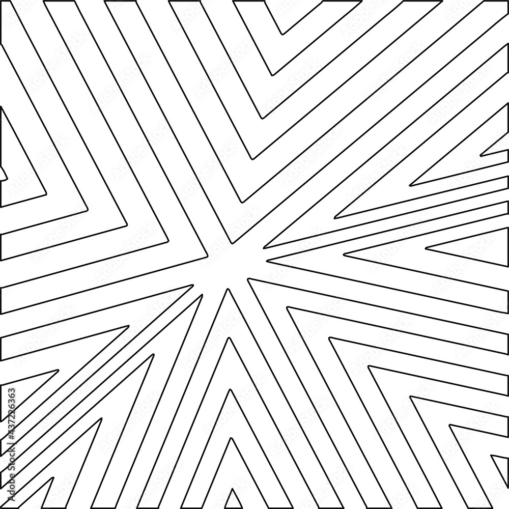 Obraz premium striped background. Geometric vector pattern with triangular elements. abstract ornament for wallpapers and backgrounds. Black and white colors. 