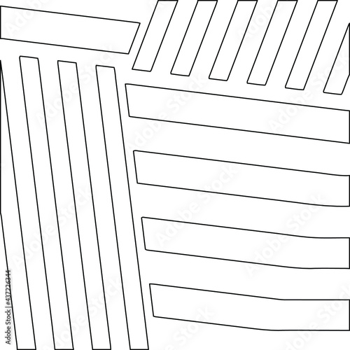 striped background. Geometric vector pattern with triangular elements. abstract ornament for wallpapers and backgrounds. Black and white colors. 