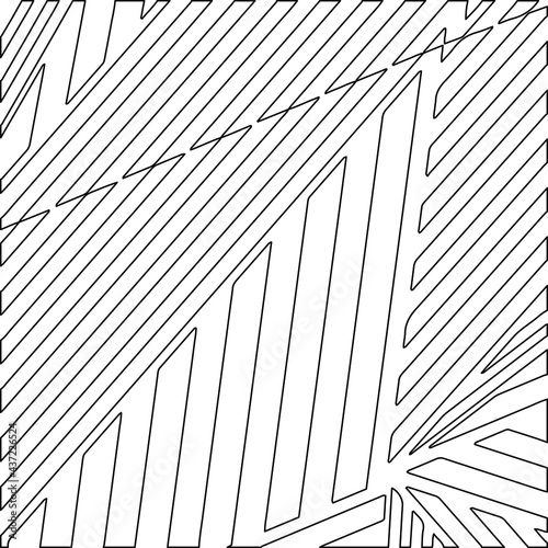 striped background. Geometric vector pattern with triangular elements. abstract ornament for wallpapers and backgrounds. Black and white colors. 