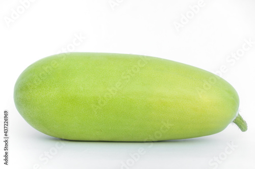 Winter melon young (Benincasa hispida) isolated on a white background
