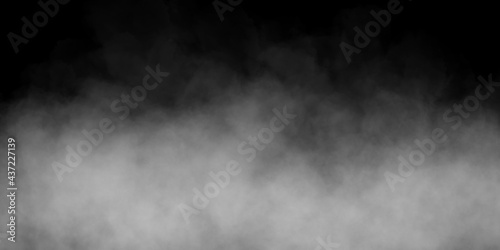 Mist Smoke effect isolated on black background photo