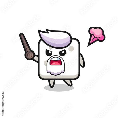 cute sugar cube grandpa is getting angry
