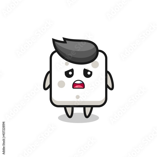 disappointed expression of the sugar cube cartoon photo