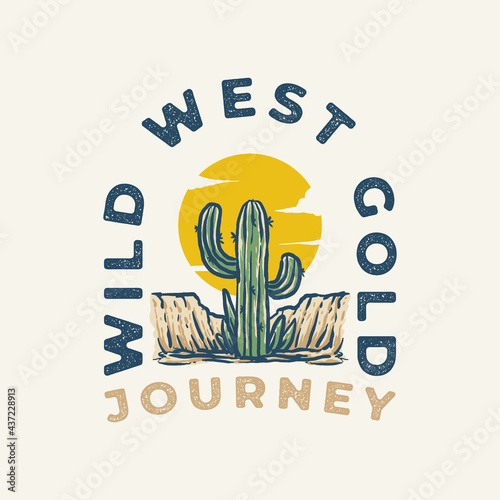 retro vintage illustration of Outdoor Adventure. design for t-shirt, sticker, badge, label, logo, emblem, tote bag, etc.