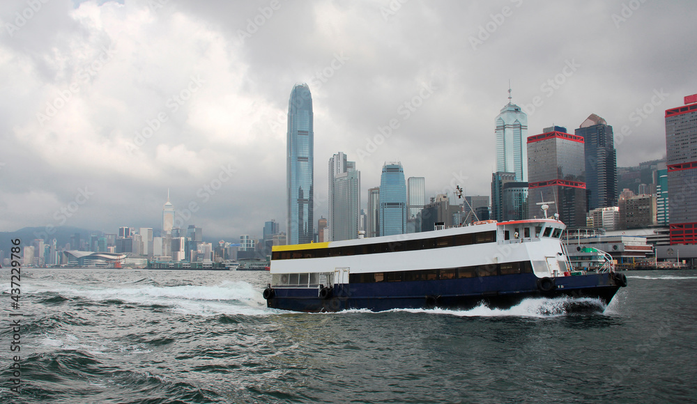 The passenger ship in Hong Kong