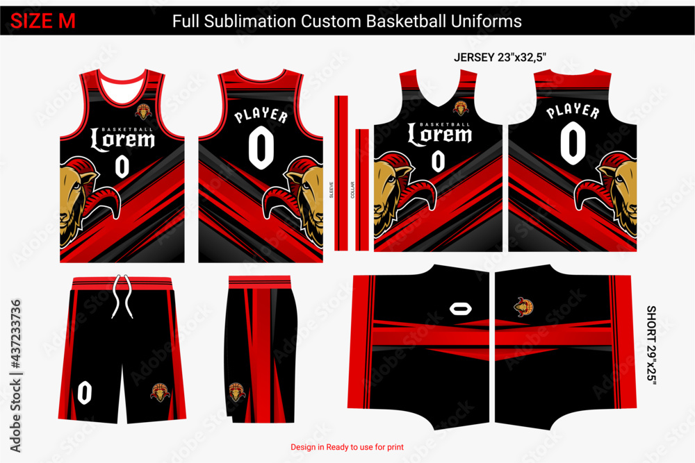 abstract lines red grey black, Basketball jersey template set Stock ...
