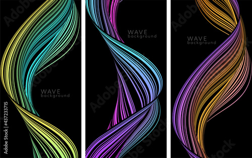 Vector abstract background with color abstract wave