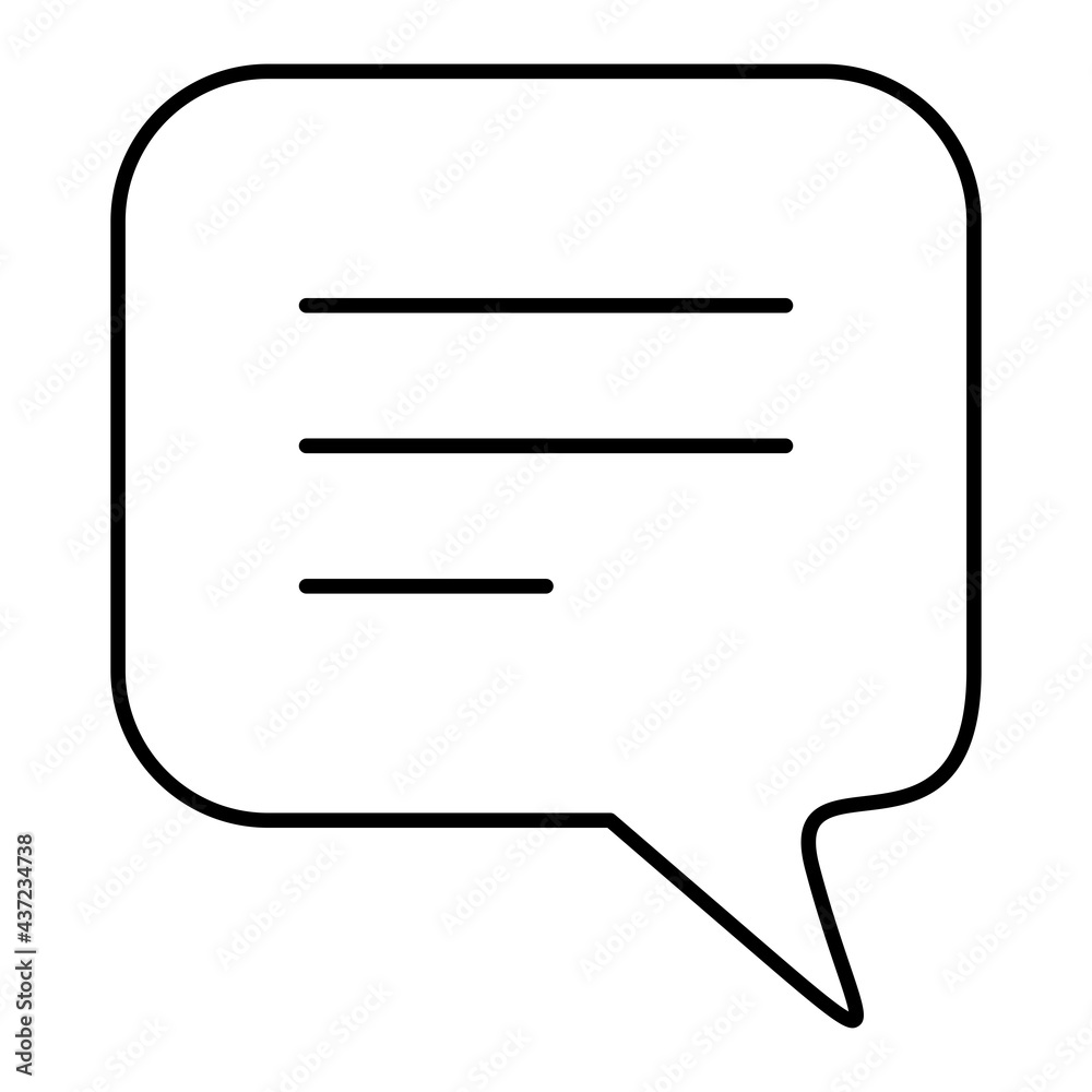 Vector Comments Outline Icon Design Vector Comments Outline Icon Design