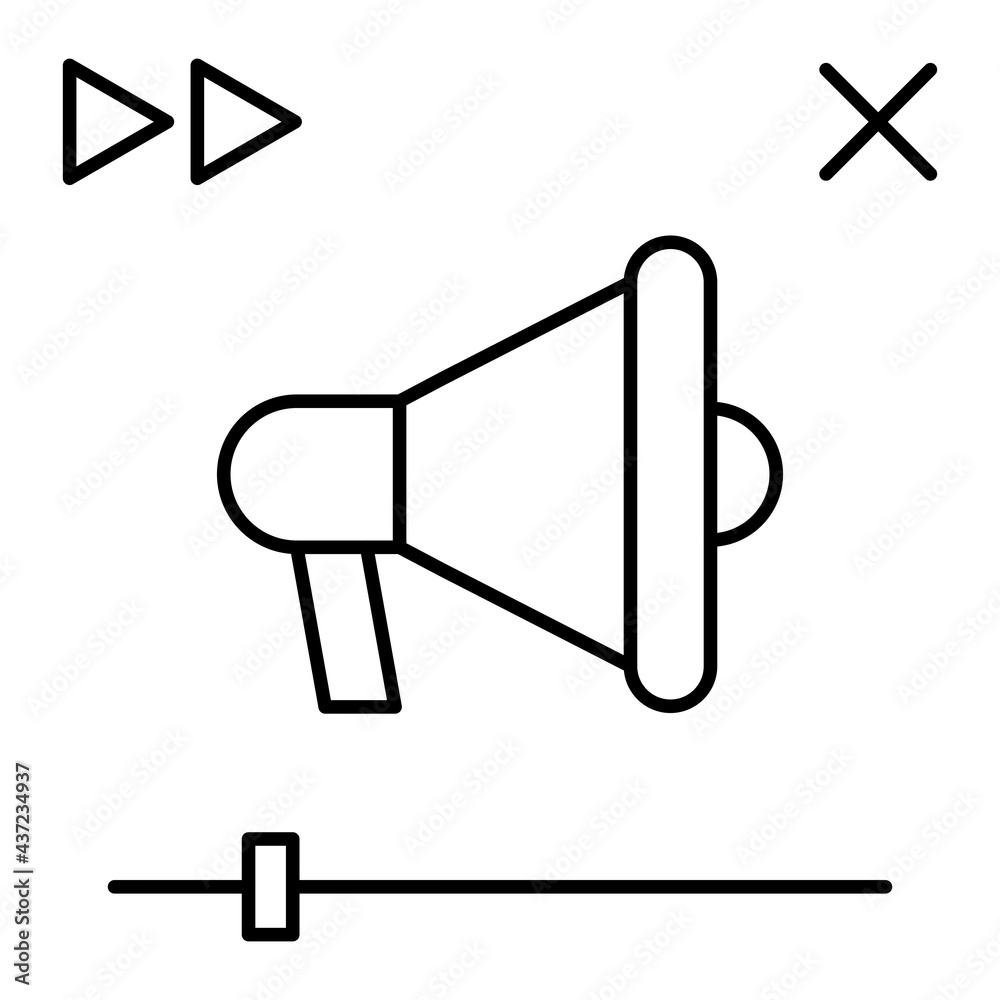 Vector Ads Outline Icon Design Vector Ads Outline Icon Design