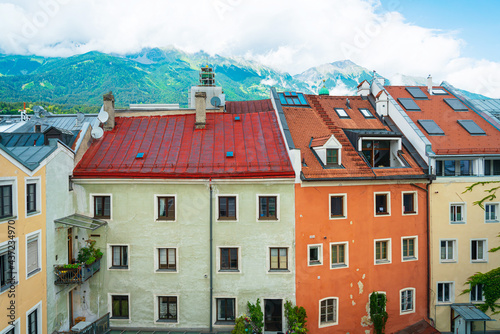Street view of downtown in Innsbruck, Austria