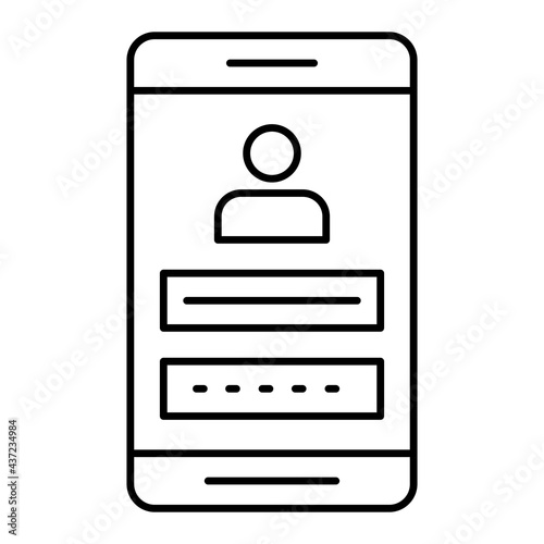  Vector Log In Outline Icon Design