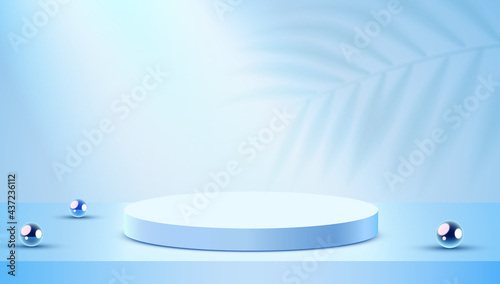 Abstract scene background. Cylinder podium on background. Product presentation, mock up, show cosmetic product, Podium, stage pedestal or platform.