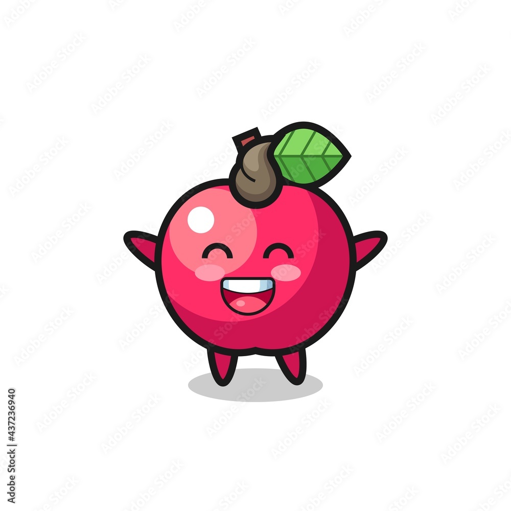 happy baby apple cartoon character happy baby apple cartoon character