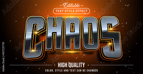 Editable text style effect - Chaos text style theme