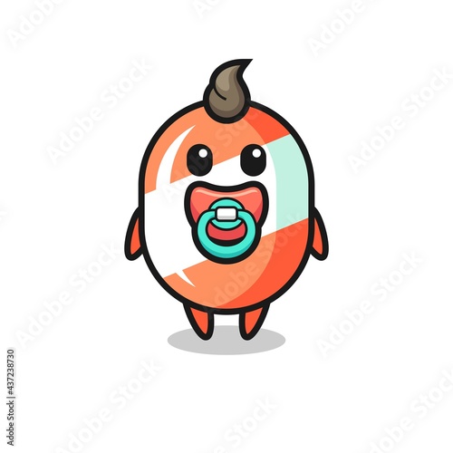 baby candy cartoon character with pacifier