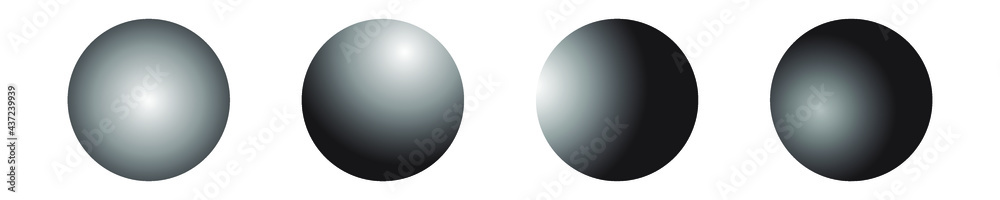 Sphere with shadow and light isolated on white Sphere with shadow and light isolated on white