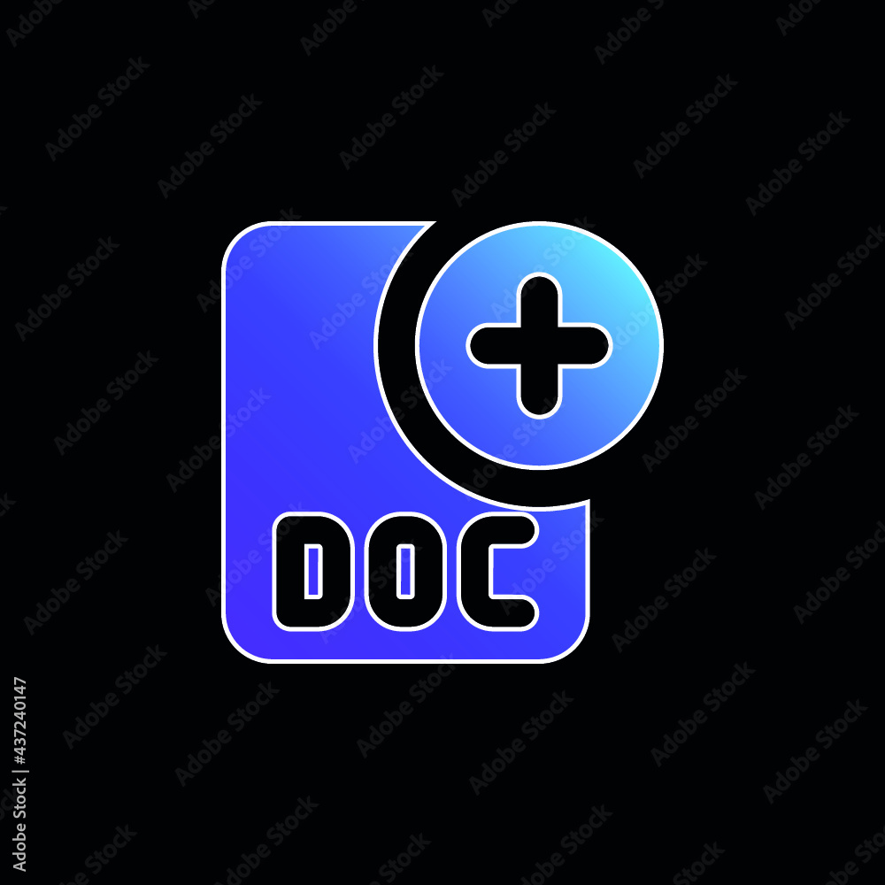 Obraz premium Add blue gradient vector icon