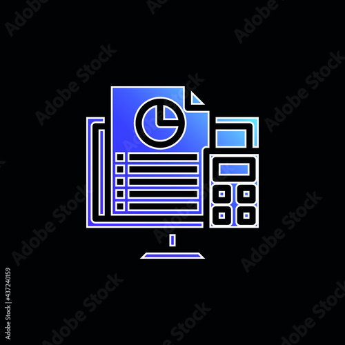 Accounting blue gradient vector icon