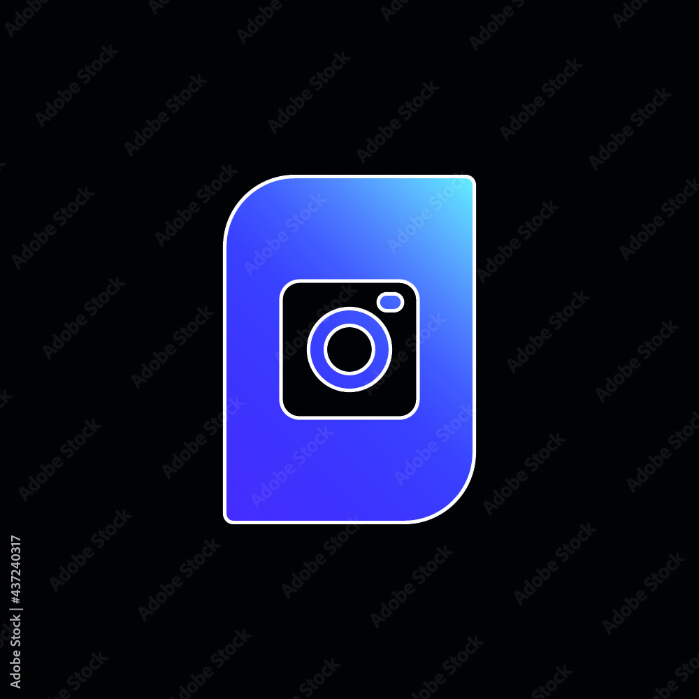 Album blue gradient vector icon Album blue gradient vector icon