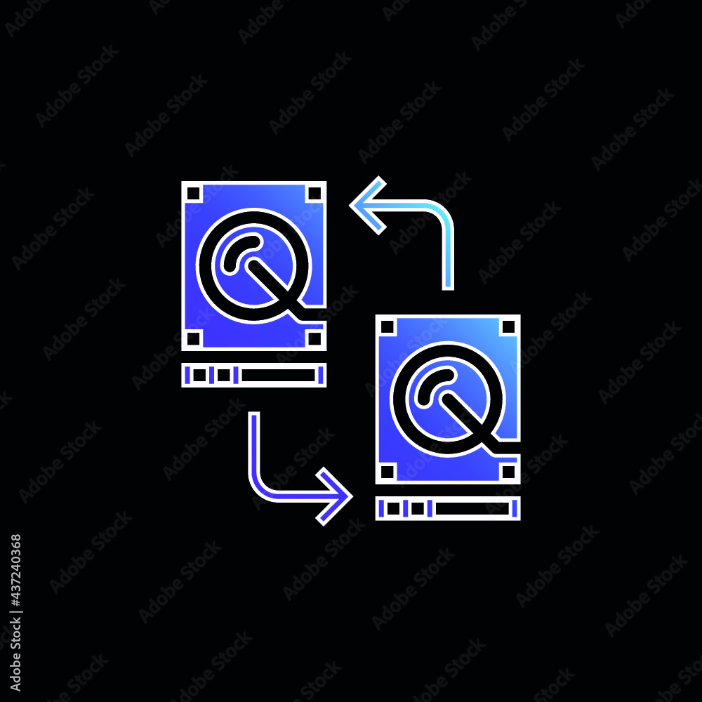 Backup blue gradient vector icon Backup blue gradient vector icon