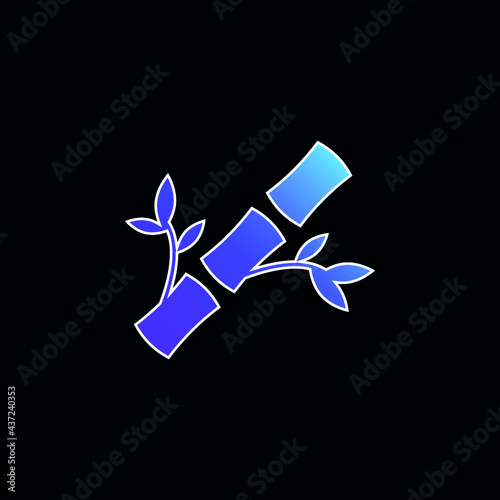 Bamboo blue gradient vector icon