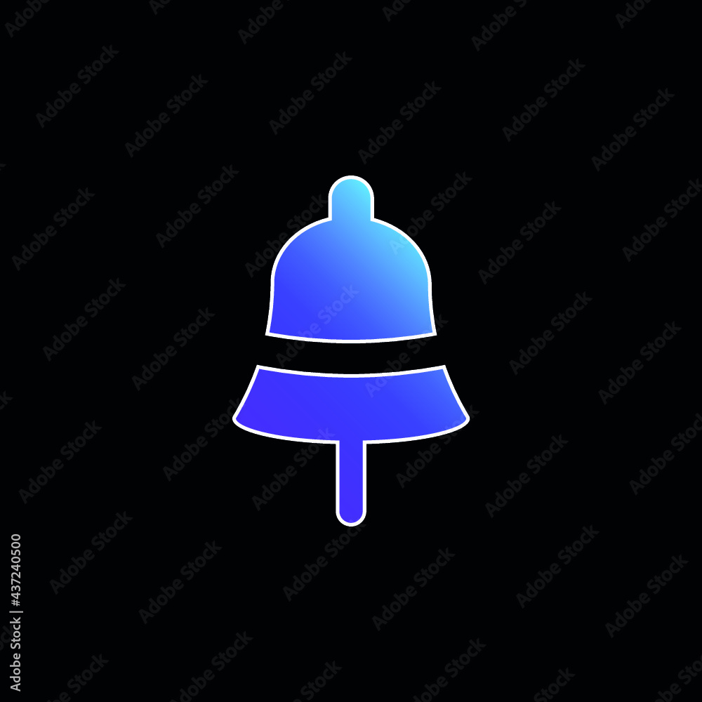 Bell blue gradient vector icon Bell blue gradient vector icon