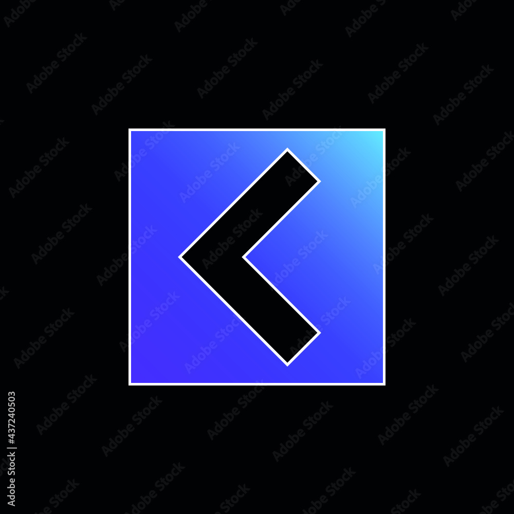 Back Angle Arrow In Square Interface Button blue gradient vector icon Back Angle Arrow In Square Interface Button blue gradient vector icon