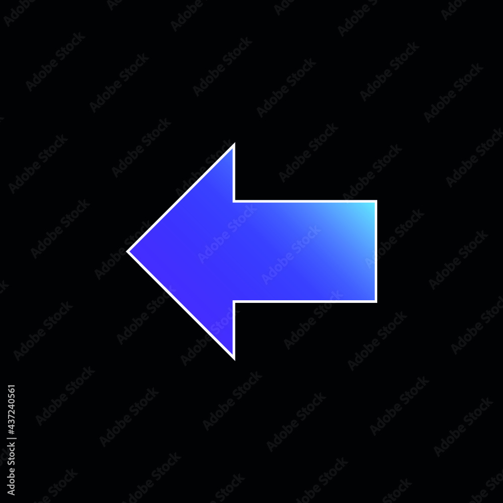 Back blue gradient vector icon Back blue gradient vector icon