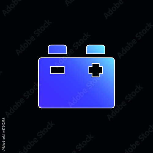 Battery blue gradient vector icon