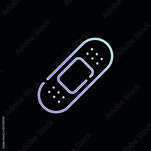 Band Aid blue gradient vector icon