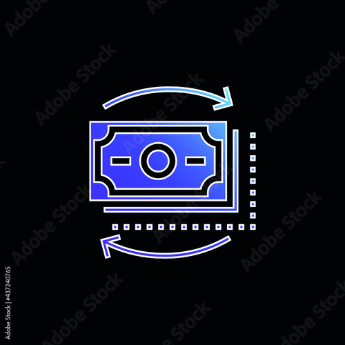 Bank blue gradient vector icon