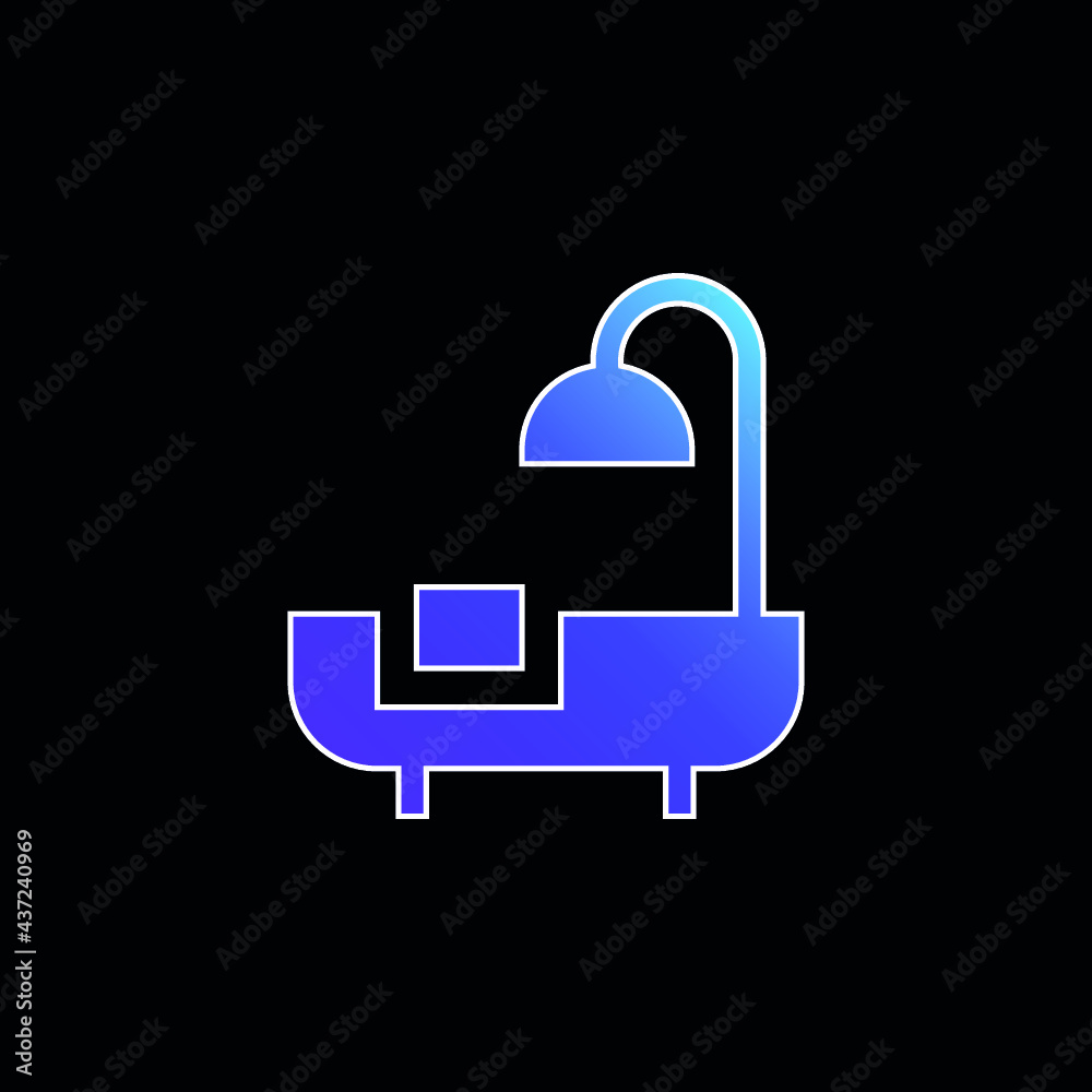 Bath blue gradient vector icon Bath blue gradient vector icon