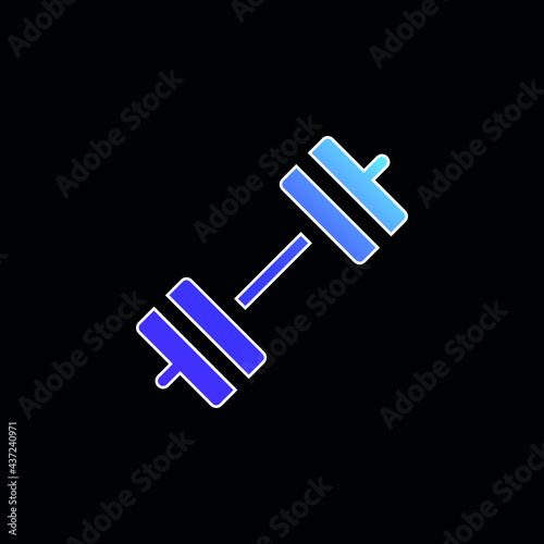 Barbell blue gradient vector icon