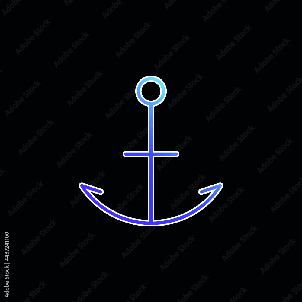 Anchor blue gradient vector icon Anchor blue gradient vector icon